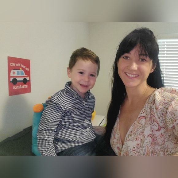 Long sleeve mini dress with plunging neck line and sheer sleeves - Picture 4 of 4